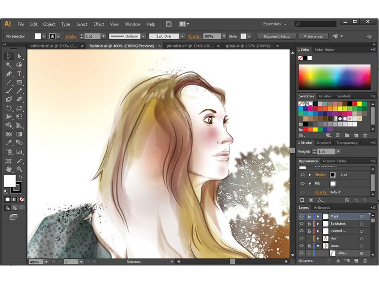 adobe illustrator with graphic design image